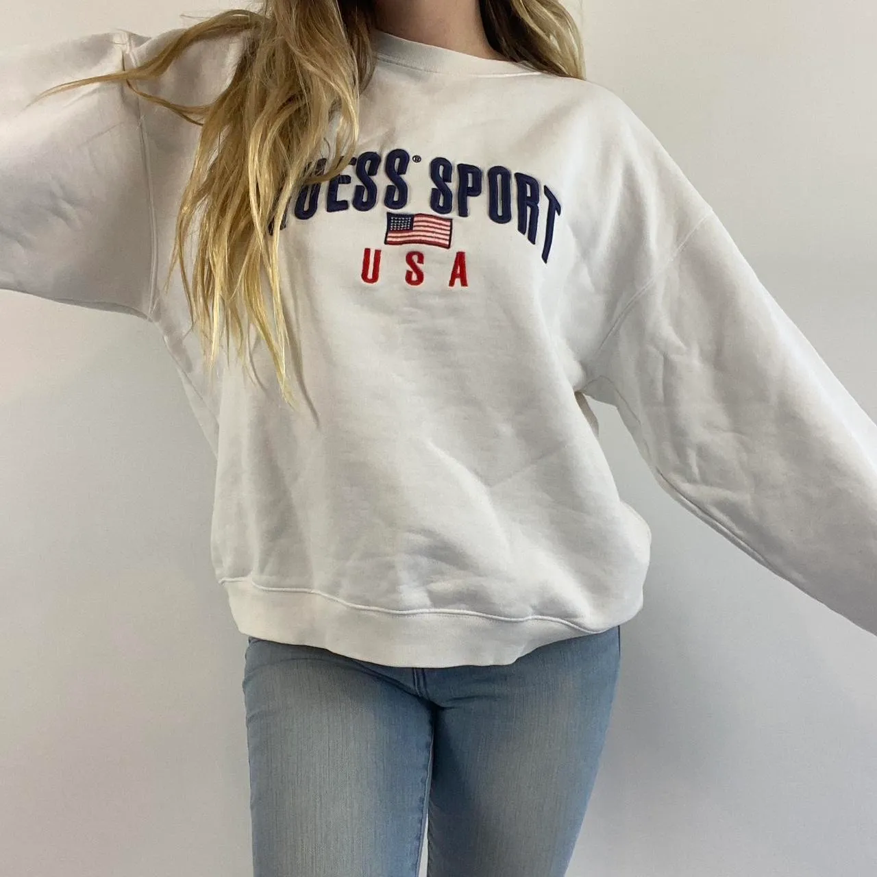 Vintage Sport Crewneck Embroidered Sweatshirt - Image 2