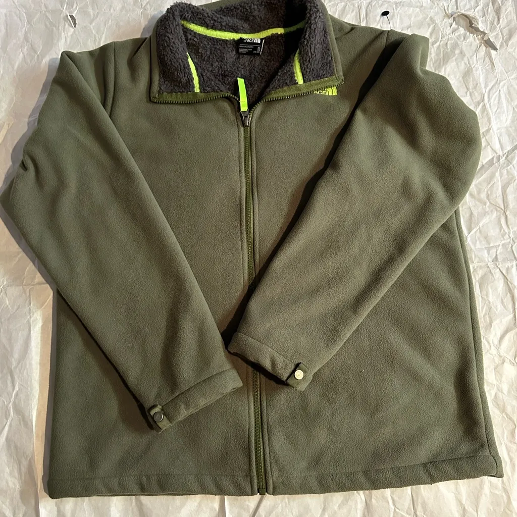 The North Face Charcoal Fleece Jacket - Image 2