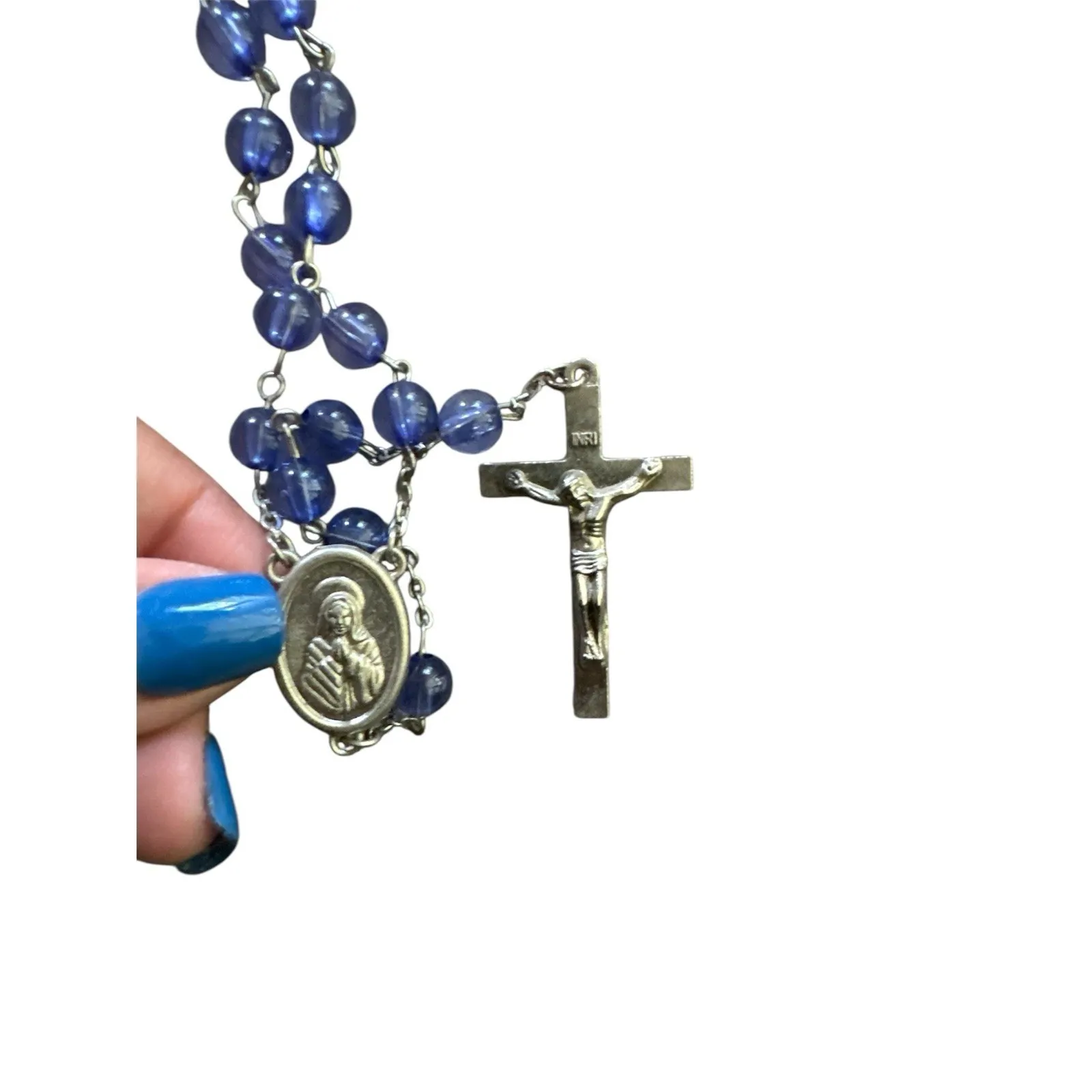 Catholic‎ Religious 22.5" Lilac Rosary Beads - Image 2