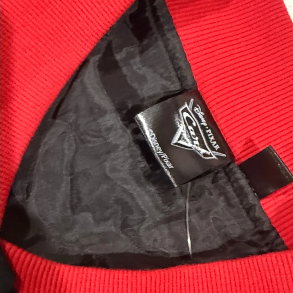 NWOT Disney Lightning Mcqueen Cars Racing Car Patches Pixar Motorcycle Jacket XS - Image 7