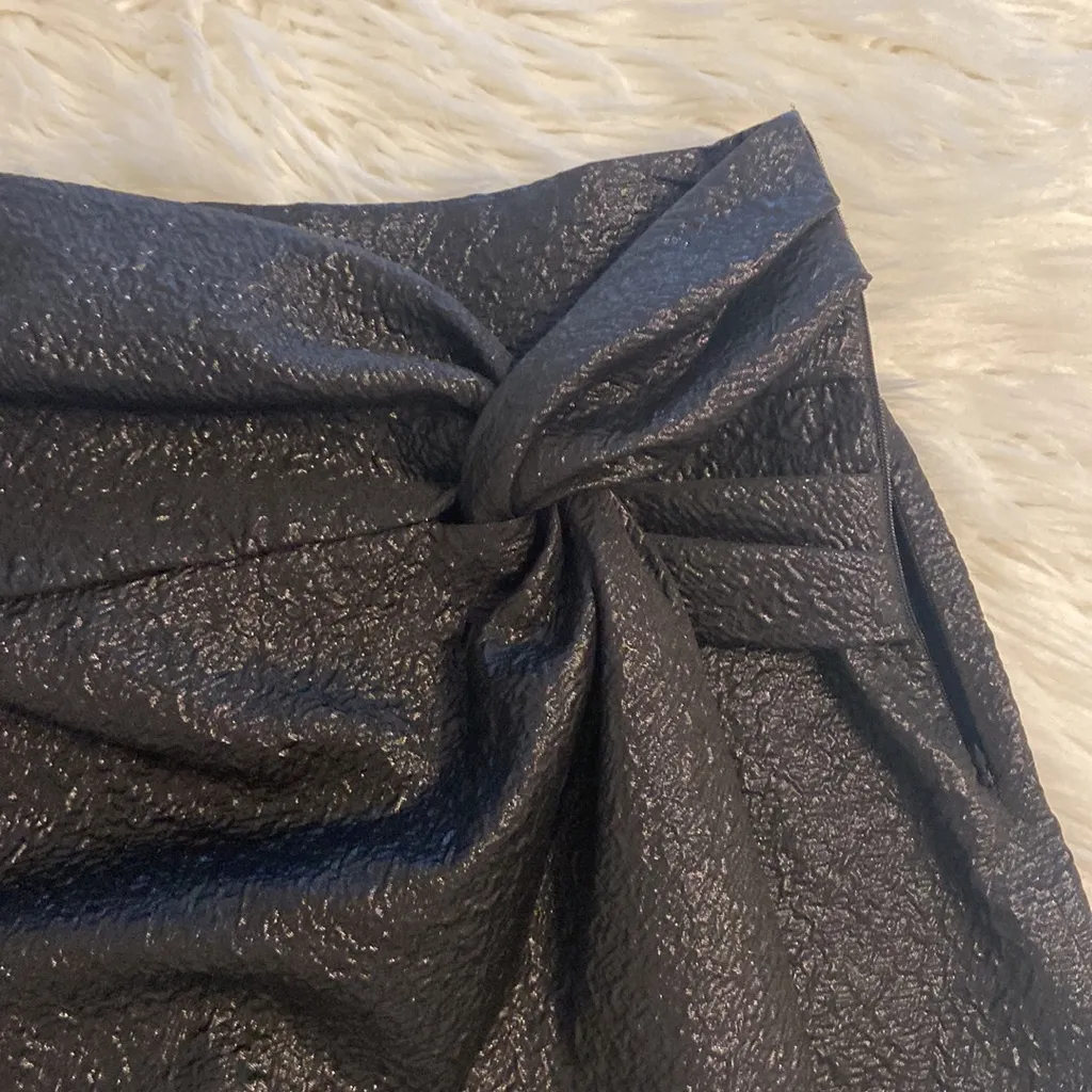 Zara Black Textured Skirt/Skorts size S brand new inseam 3” zipper side waist 26 - Image 11