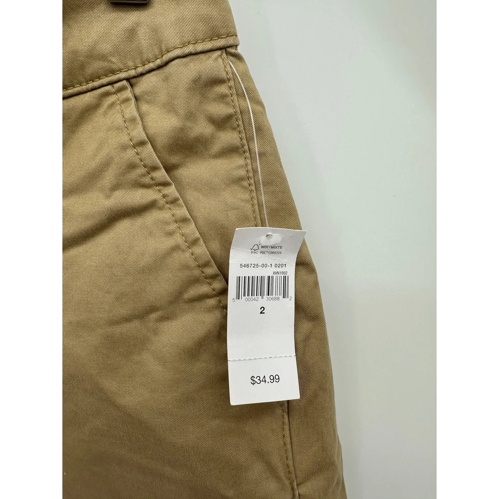 Gap Womens Khaki Chino Shorts Size 2 3" NWT Mid Rise Utility Casual Stretch - Image 3