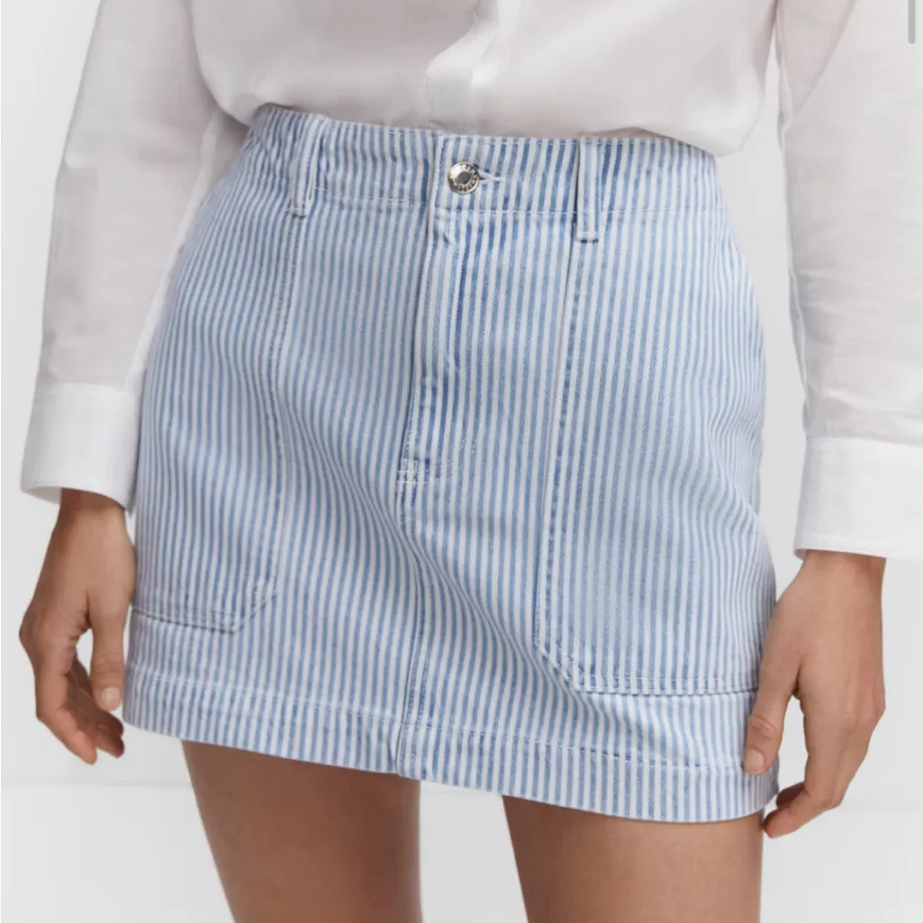 NWT Mango Striped denim mini-skirt - Image 5