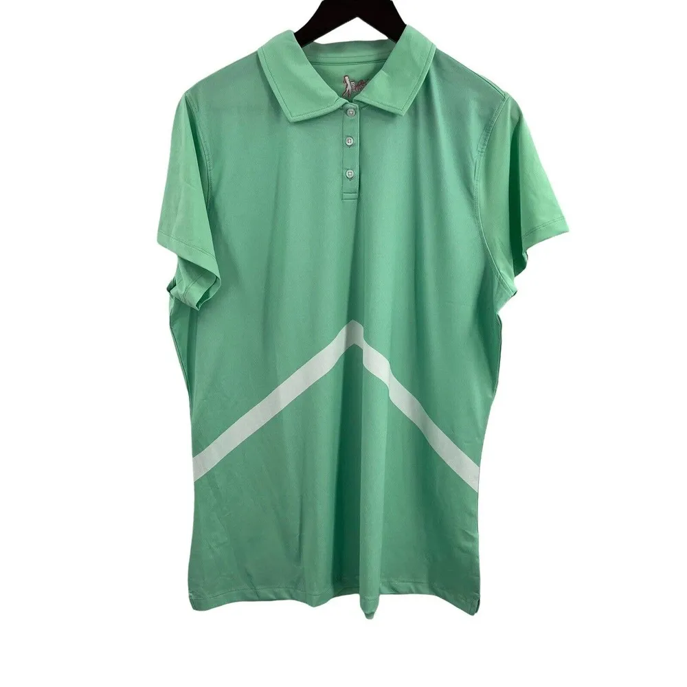 2nd Girl Golf Short Sleeve Polo Green Size XL - Image 2