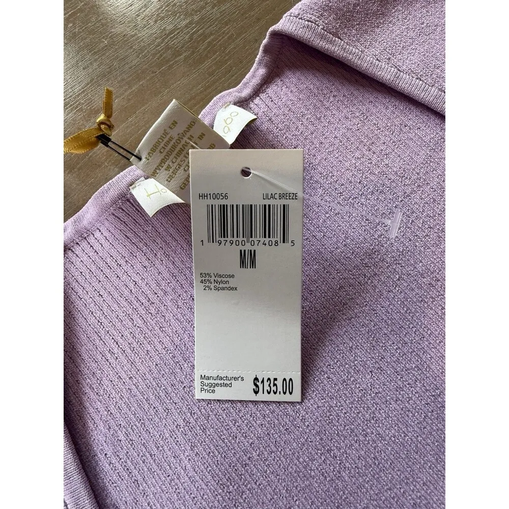 House of Harlow 1960 Tank Top Size M Lilac NEW Ribbed Stretch Sweetheart V Neck Purple Size M - Image 10