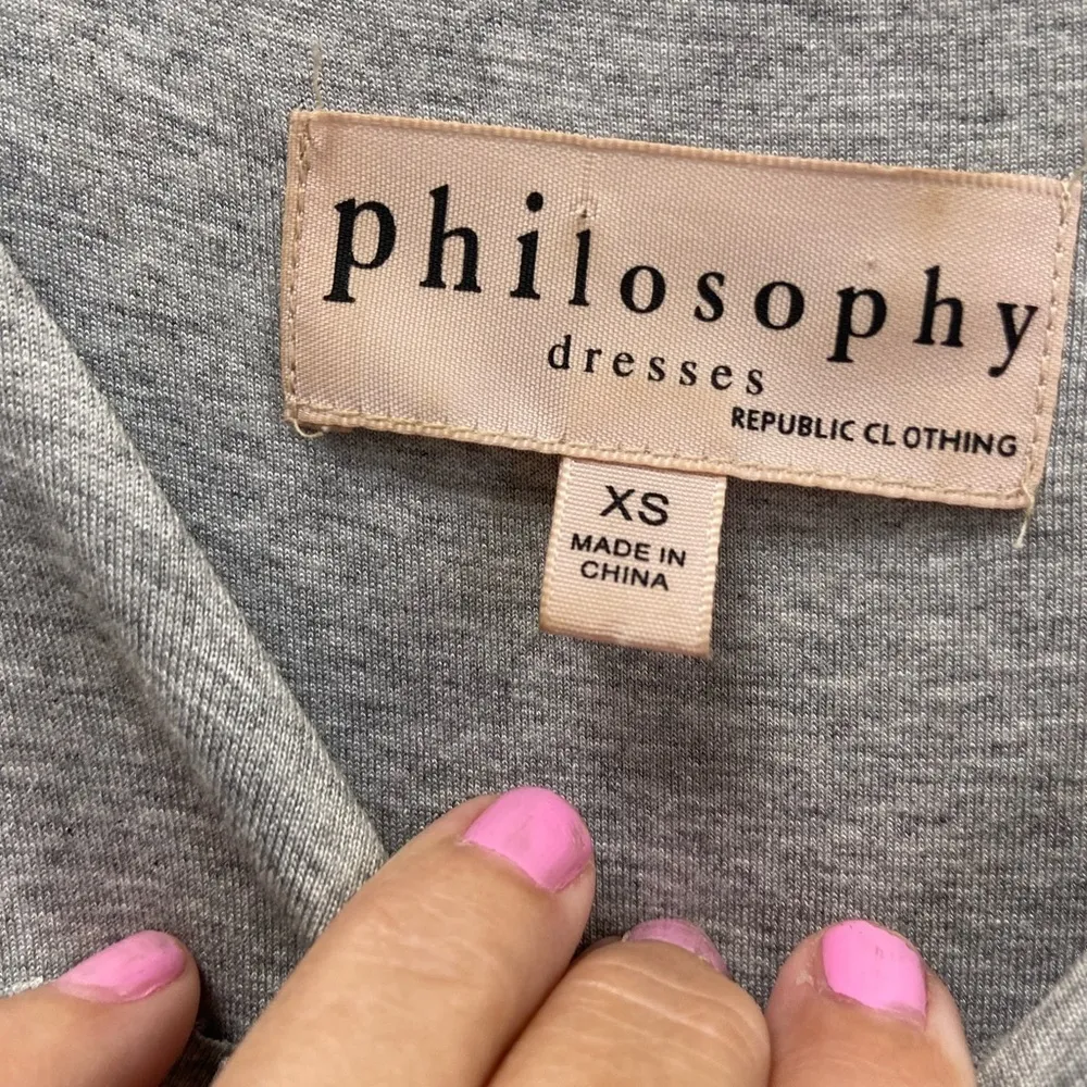 Philosophy dress grey pleated xs - Image 3