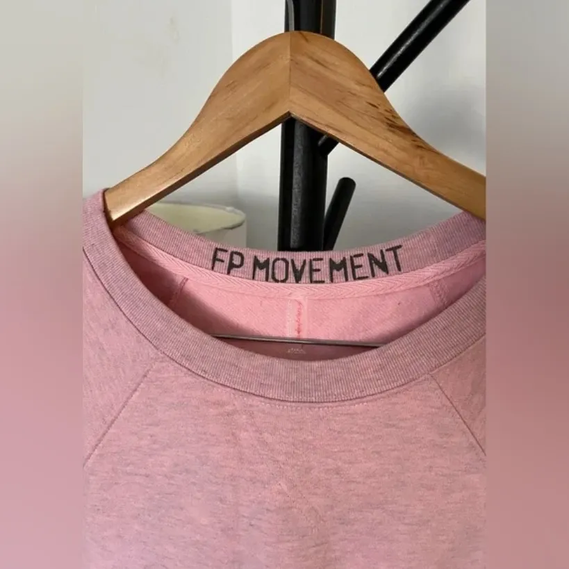 Free People Movement For The Win Candy Pink Pullover Size L - Image 7