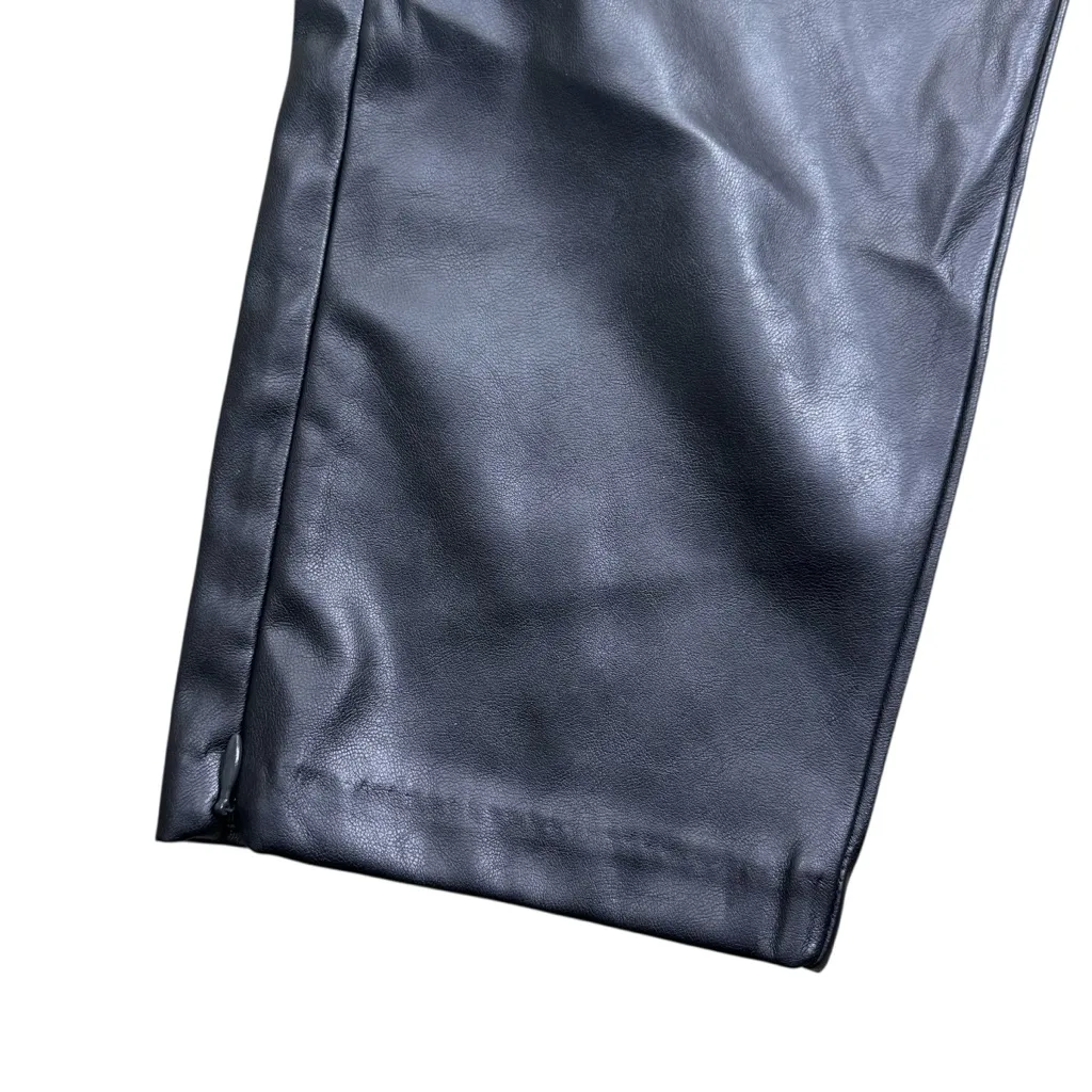 NWT Old Navy Faux Leather High Rise Skinny Black Pants Size 8 - Image 4