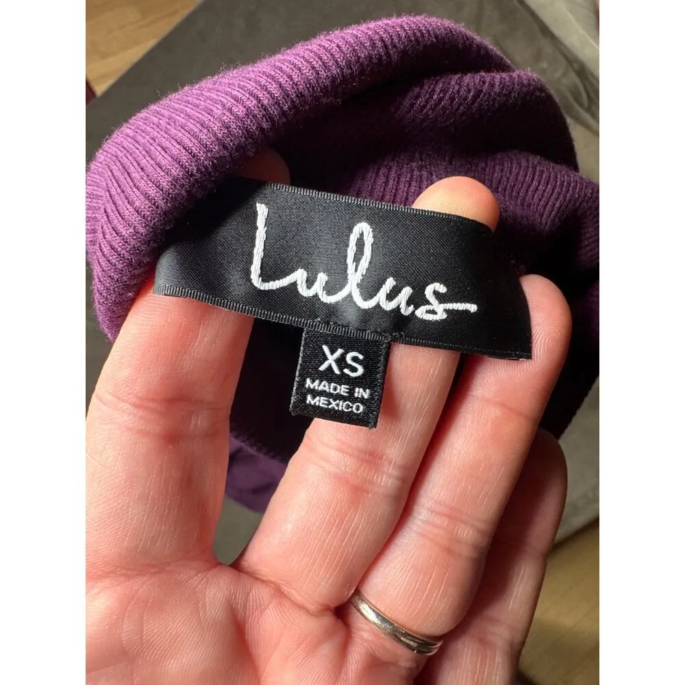Lulus Plum Purple Turtleneck Sweater Dress – Women’s Size XS - Image 4