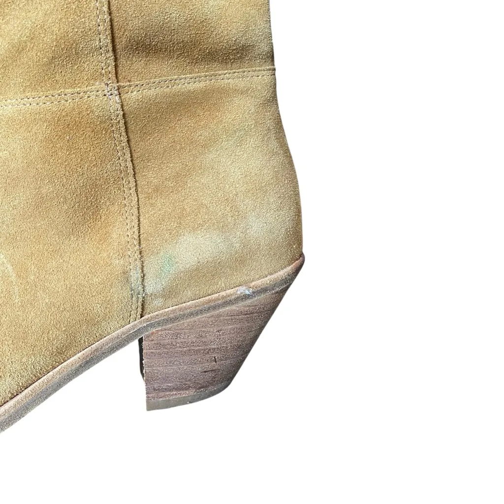 BA&SH Camel Suede Heeled Boots size 39 size 9 - Image 7