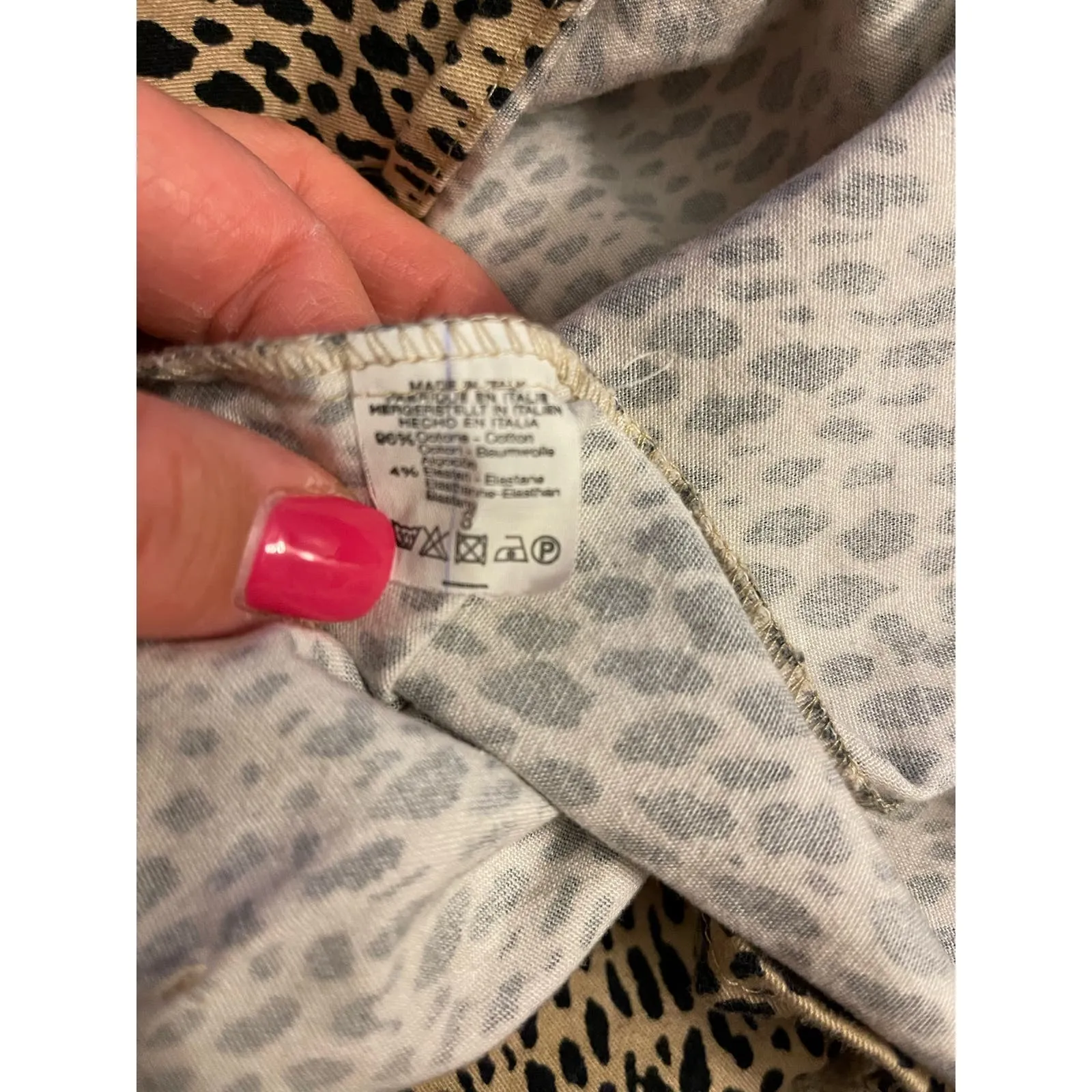 Brandy Melville Skirt Cheetah Print Knee Length Mini Zip Up Back Size Small‎ - Image 4