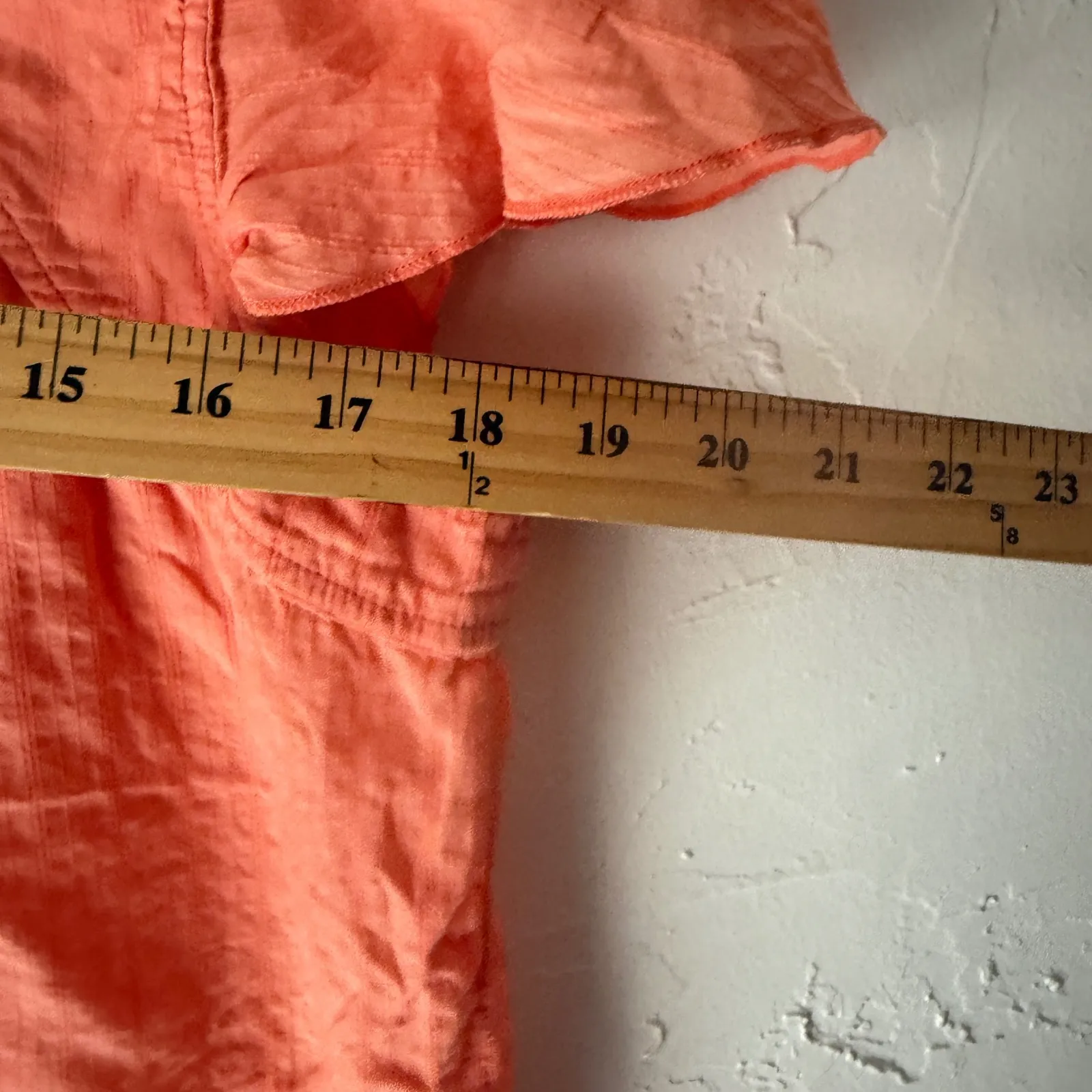 Classic Elements Petite Coral Pleated Pintuck Cotton Feminine Top L Peasant - Image 6