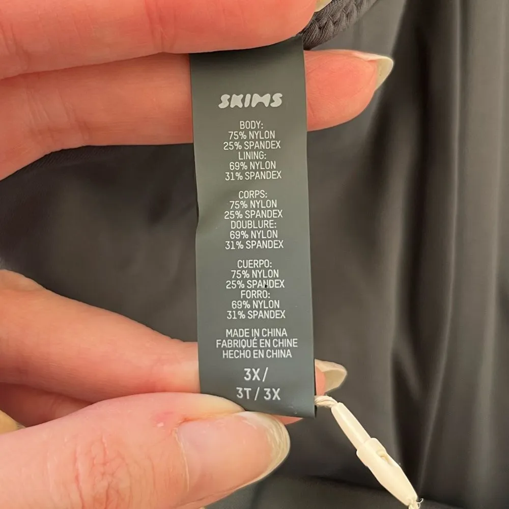 Skims Sculpting One Piece Belted Swimsuit Strapless Charcoal Grey NEW NWT 3X - Image 7