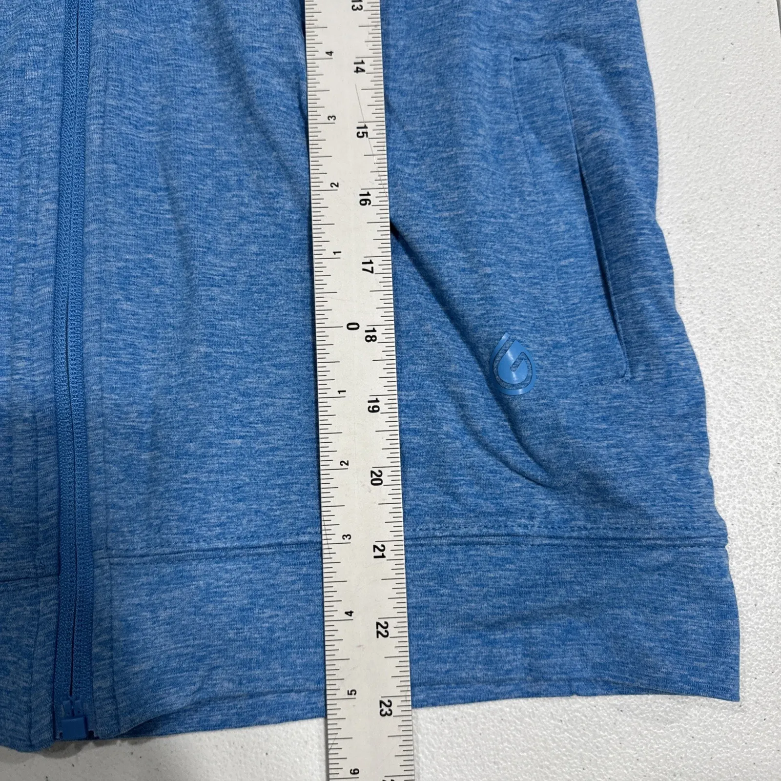 Gymwrap Women's Jacket Sz S Bluebell Heathered Knit Zip - Image 10