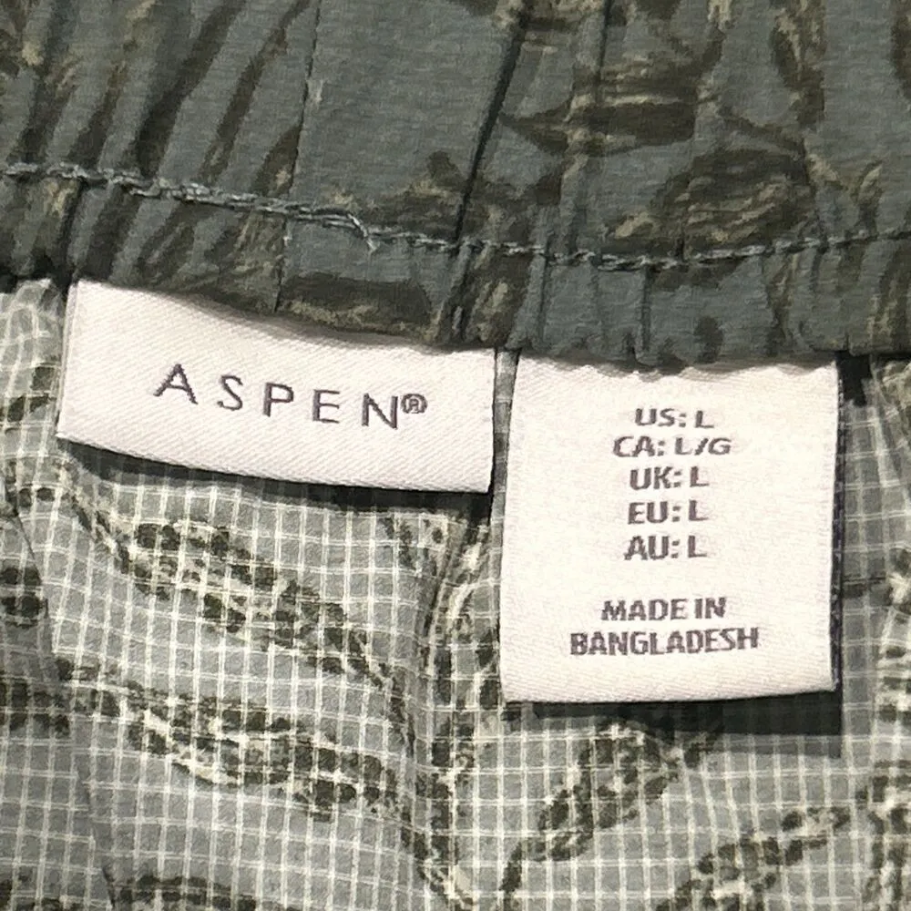 Aspen Skirt Womens Large Cargo Hiking Belted Outdoors Athletic Stretch Leaves Green - Image 2