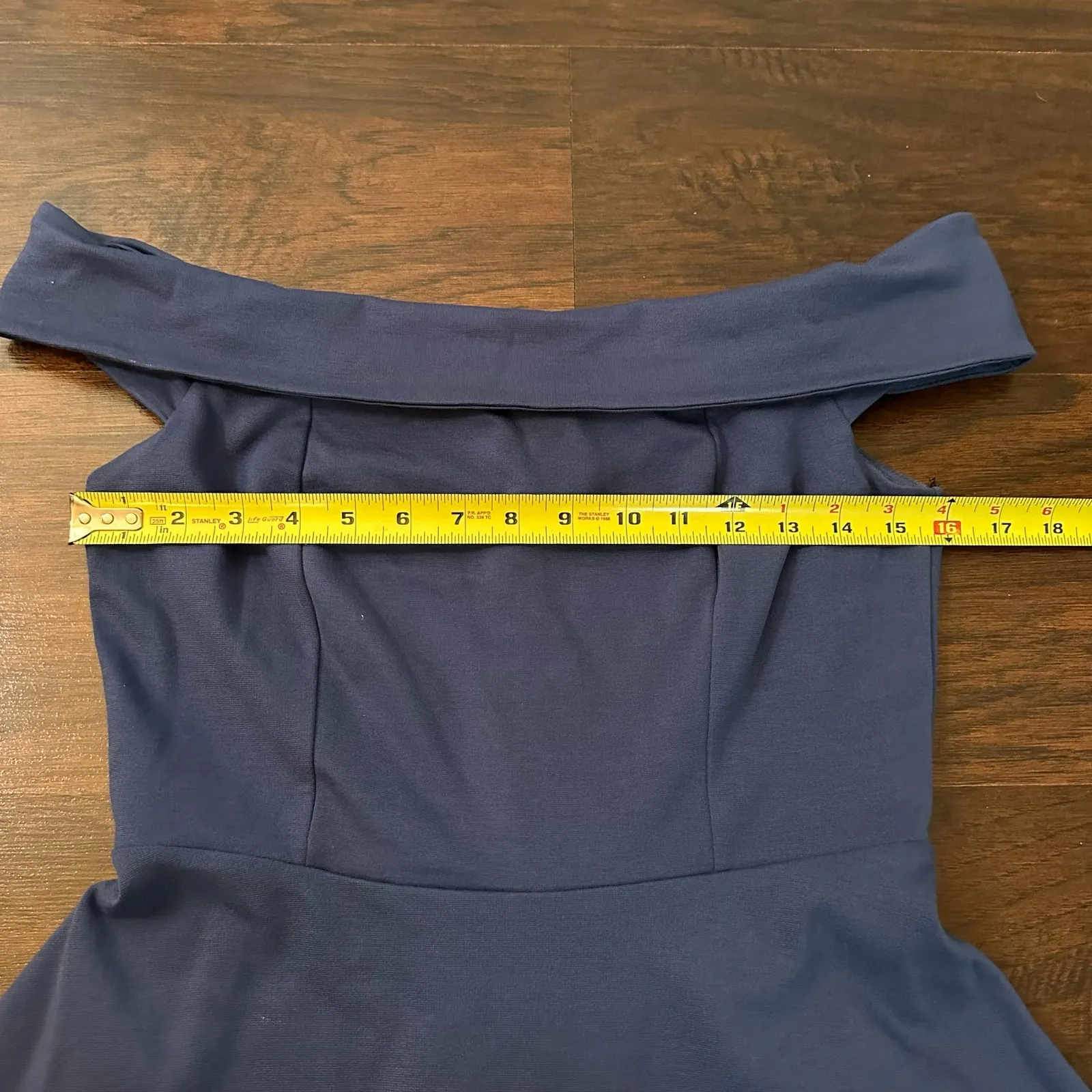 Lulus Season of Fun blue off-the-shoulder fit & flair mini dress size M - Image 12