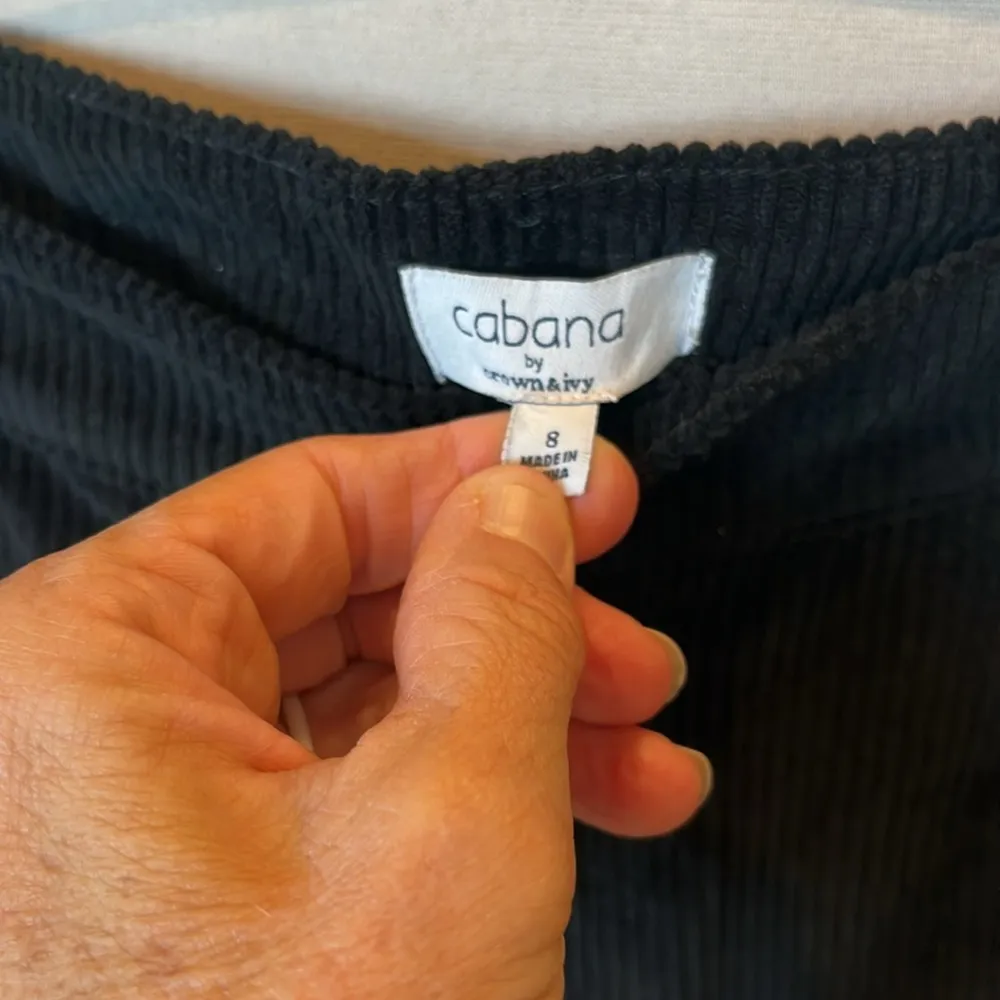 Cabana Crown & Ivy Black Corduroy Pants Womens 8 New - Image 6