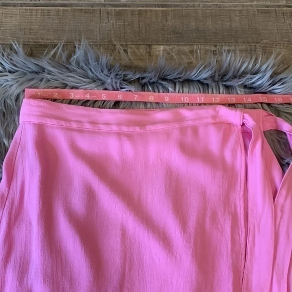 American Eagle wrap crepe midi skirt fully lined adjustable waist M - Image 12