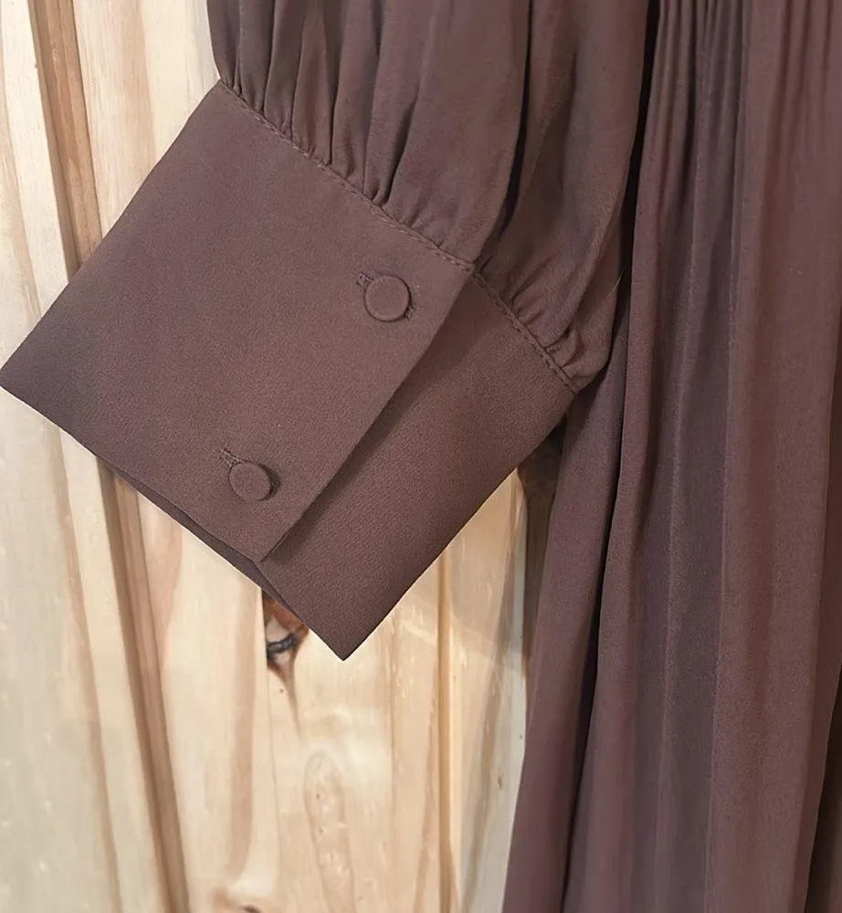 Chocolate Brown dress size medium - Image 4