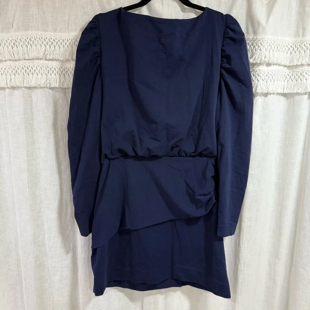 La Vie Rebecca Taylor French Terry Dress Navy Blue - Image 8