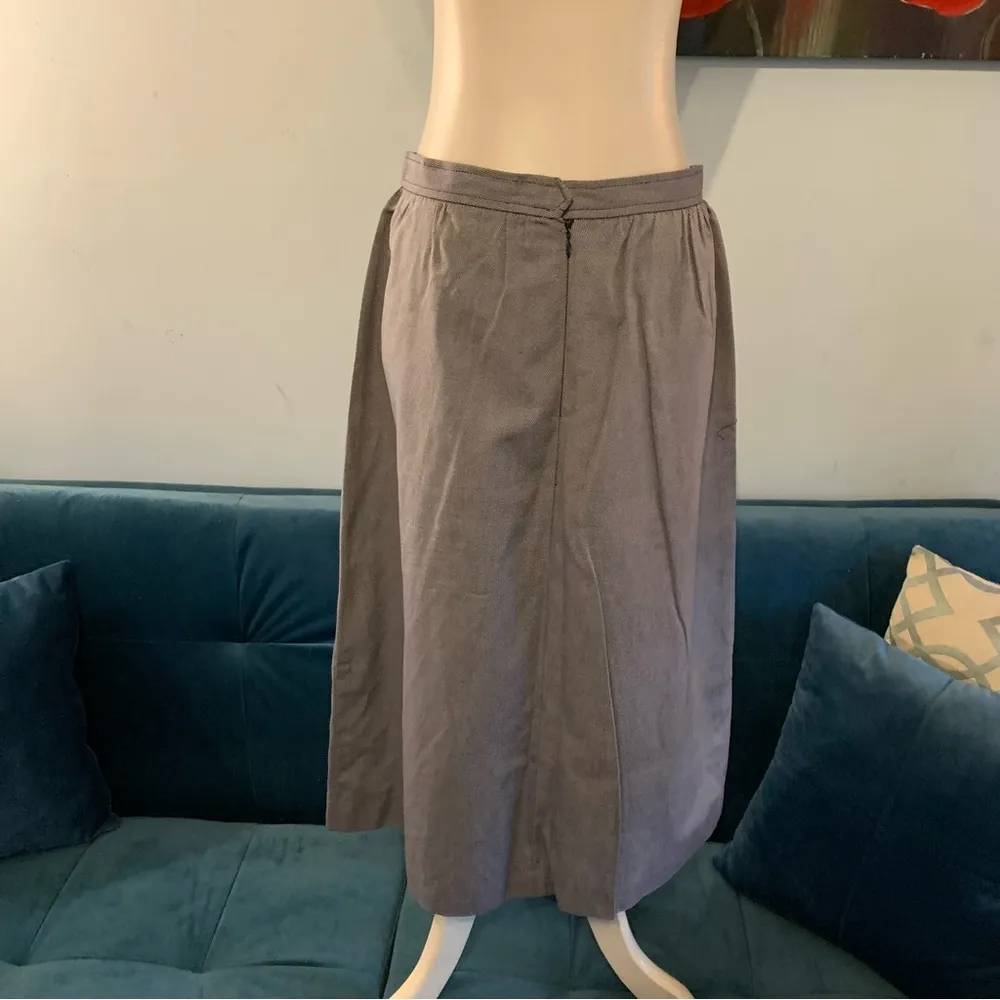 Vintage Evan Picone Skirt Women's Size 6 28”  (Vtg Sz 12) Union Made Blue White - Image 7