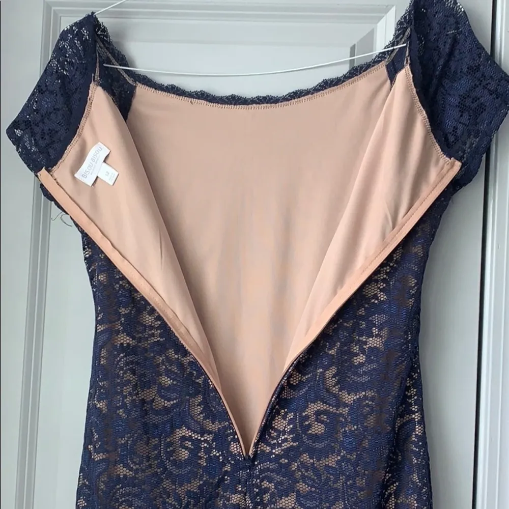 Bisou Bisou Navy Lace BodyCon Dress Sz 12 - Image 3