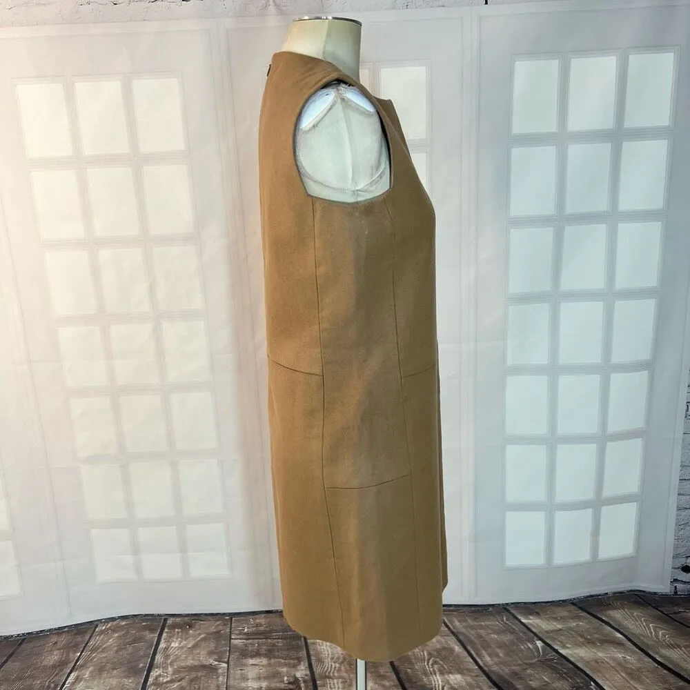 Nellie Partow tan sleeveless business professional sheath dress size 8 - Image 4