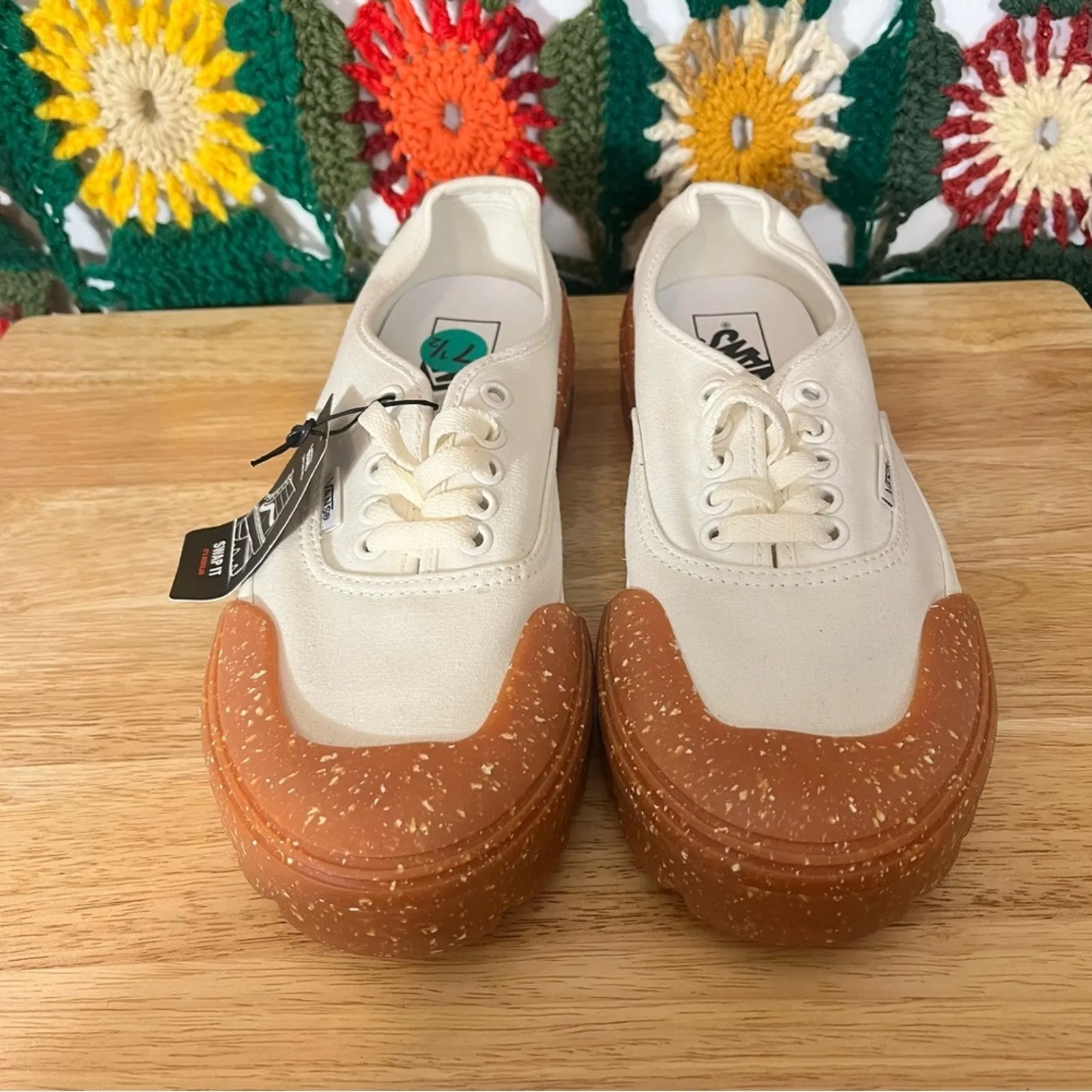 Vans White Anaheim Factory Modular Speckled Gum‎ Shoes Size 9 - Image 2