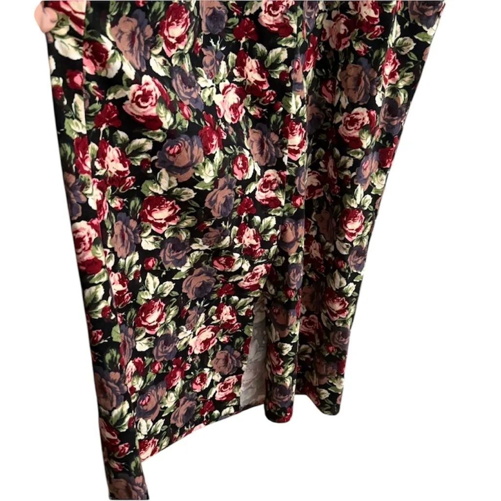 NWT Weili Zheng Velvet Floral Button Front Runway Maxi Dress Coat Duster Size L Pink Size L - Image 3