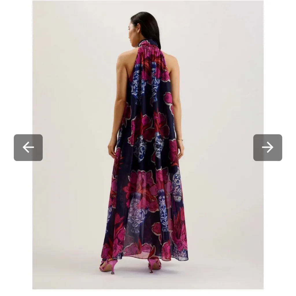 Ted Baker London KINOSEI Printed Organza Maxi Dress US Size 10 NWT - Image 4