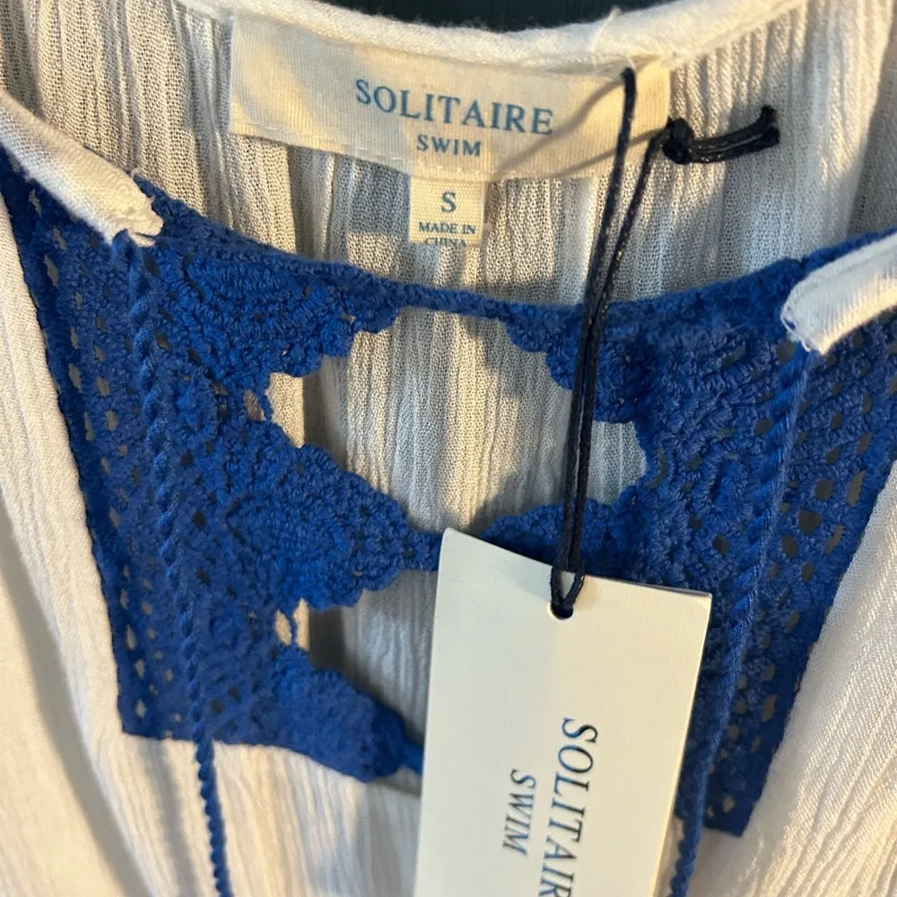 NWT Solitaire White/Blue Swim Cover - Image 3