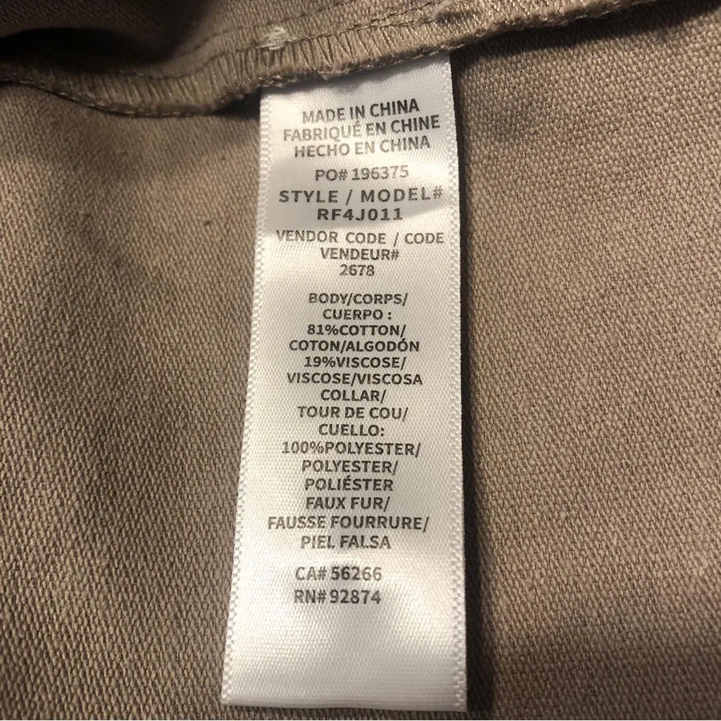 Splendid Women’s Sherpa Gray Tawny Collar Utility Jacket Size XS NWT - Image 10