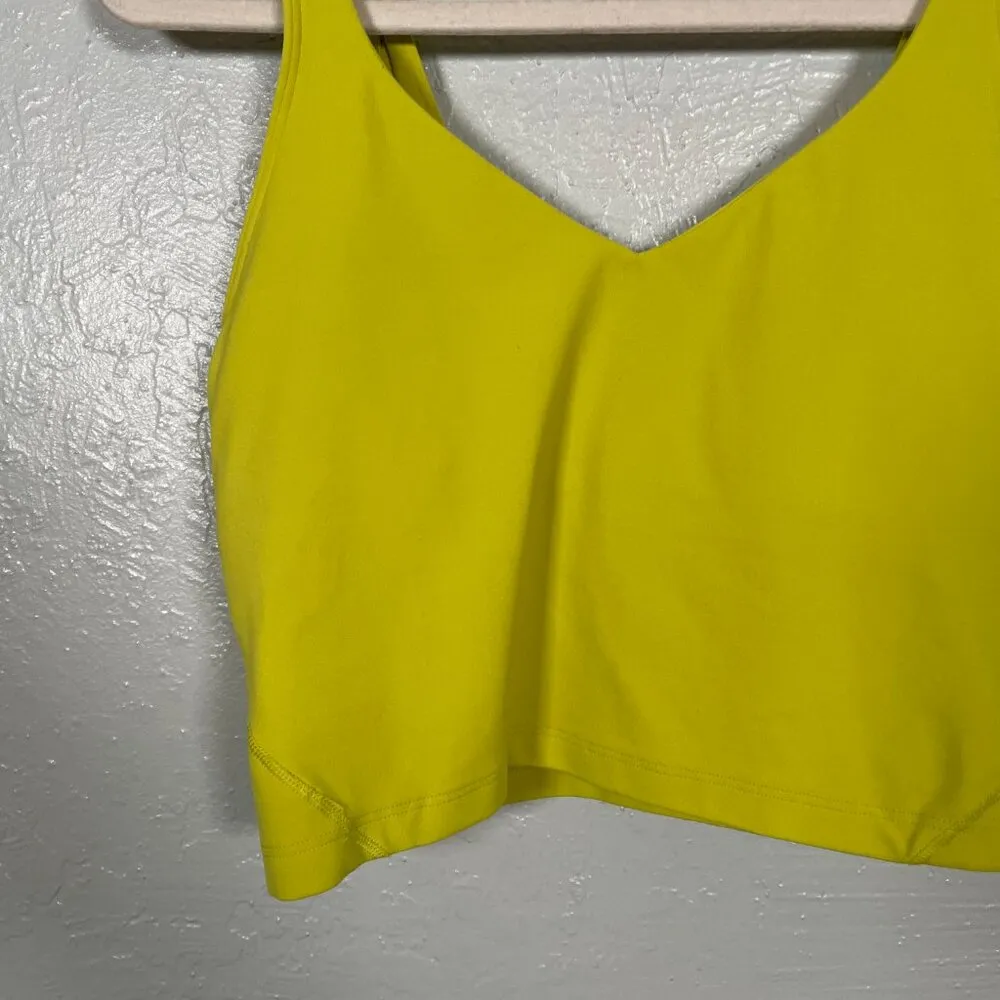Lululemon Women 10 Yellow Serpentin Align Tank Top Built in Bra Stretch Nulu - Image 2