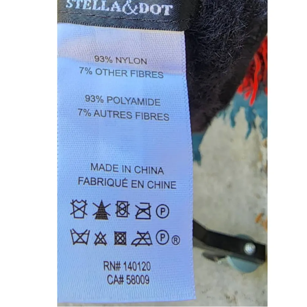 Stella & Dot Metallic Multi-Way Snap Scarf Black & Gray - Image 5