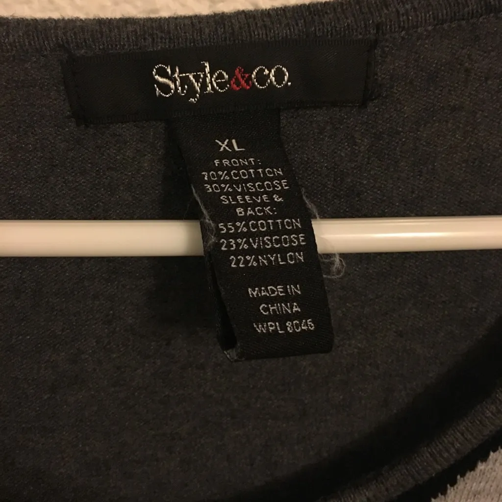 Style & Co Sequined Color Block Tunic Top | Sweater Dress | XL - Image 7