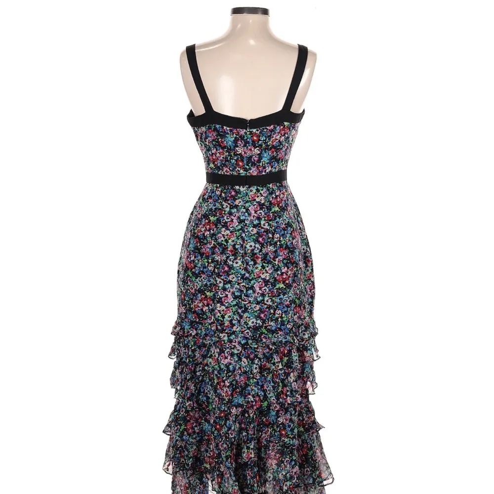 Saloni Jewel Rosette Lana Dress Size 4 - Image 6