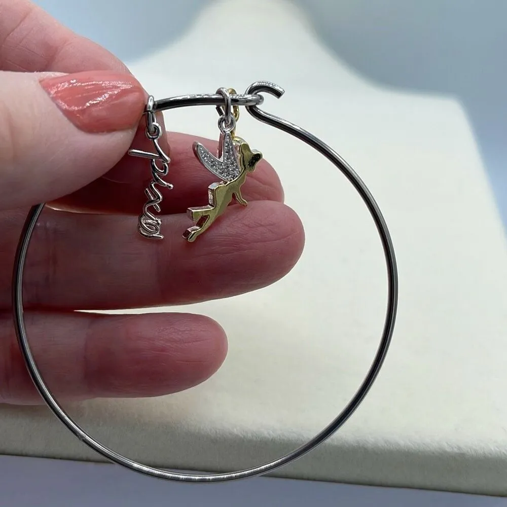 Disney Tinker bell, Pixies , Crystal 8” bracelet Silver - Image 4