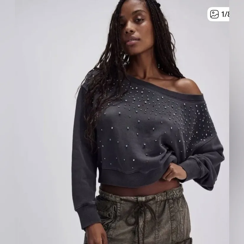 Free People Cool Rider Embellished Pullover Sweater. - Image 2