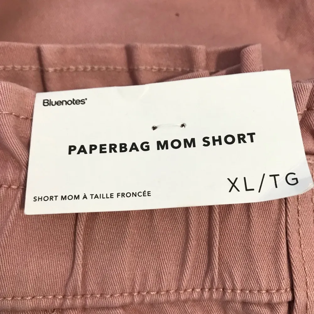 Bluenotes High Waist  Paperbag Mom Shorts Mauve XL NWT Cotton Cuffed Hems - Image 6