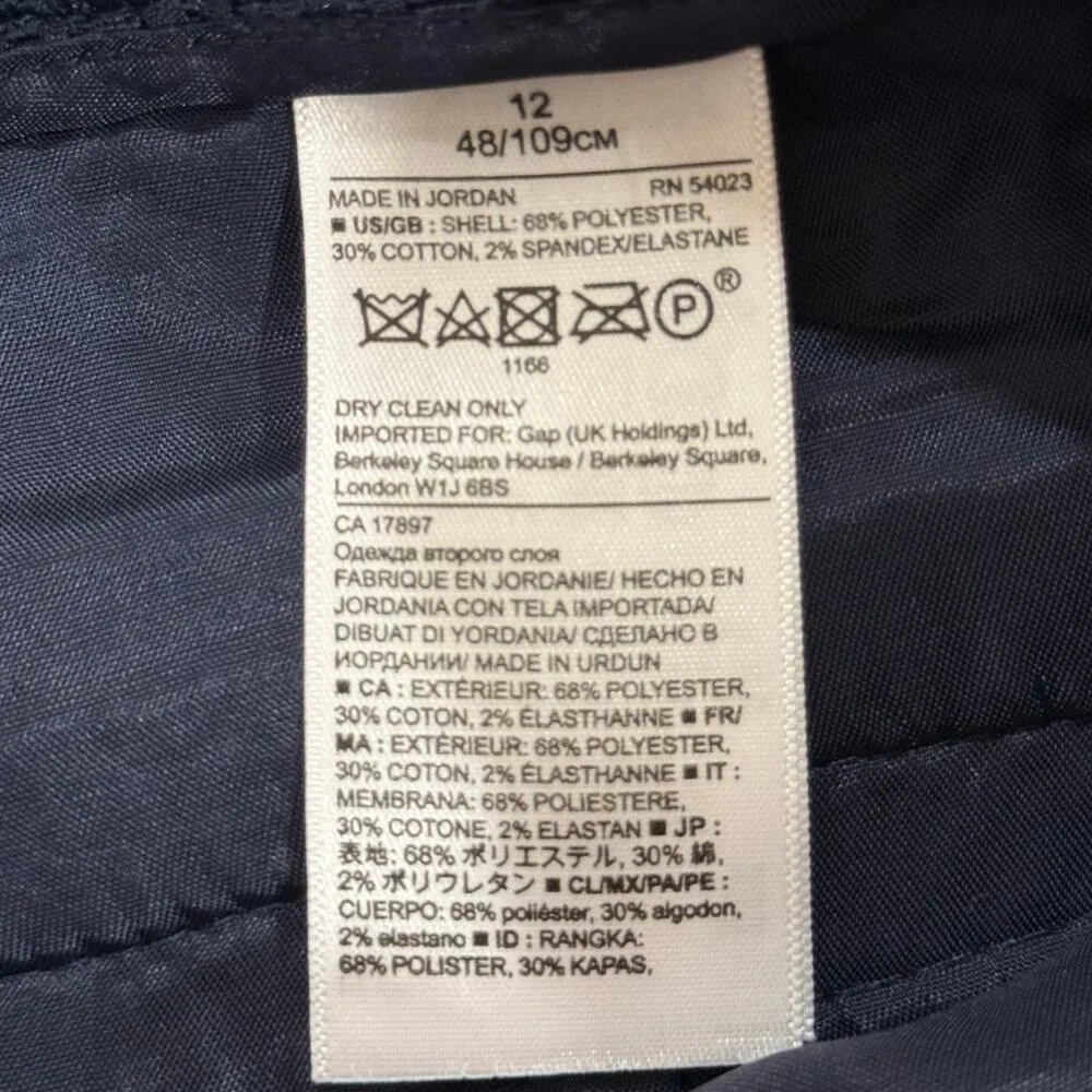 Banana Republic Casual Chino Shorts Jacquard Blue Women's Size 12 - Image 6