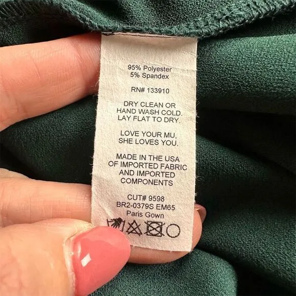 Show Me‎ Your MuMu Women's Paris Gown S Emerald Stretch Green Formal Dress - Image 8