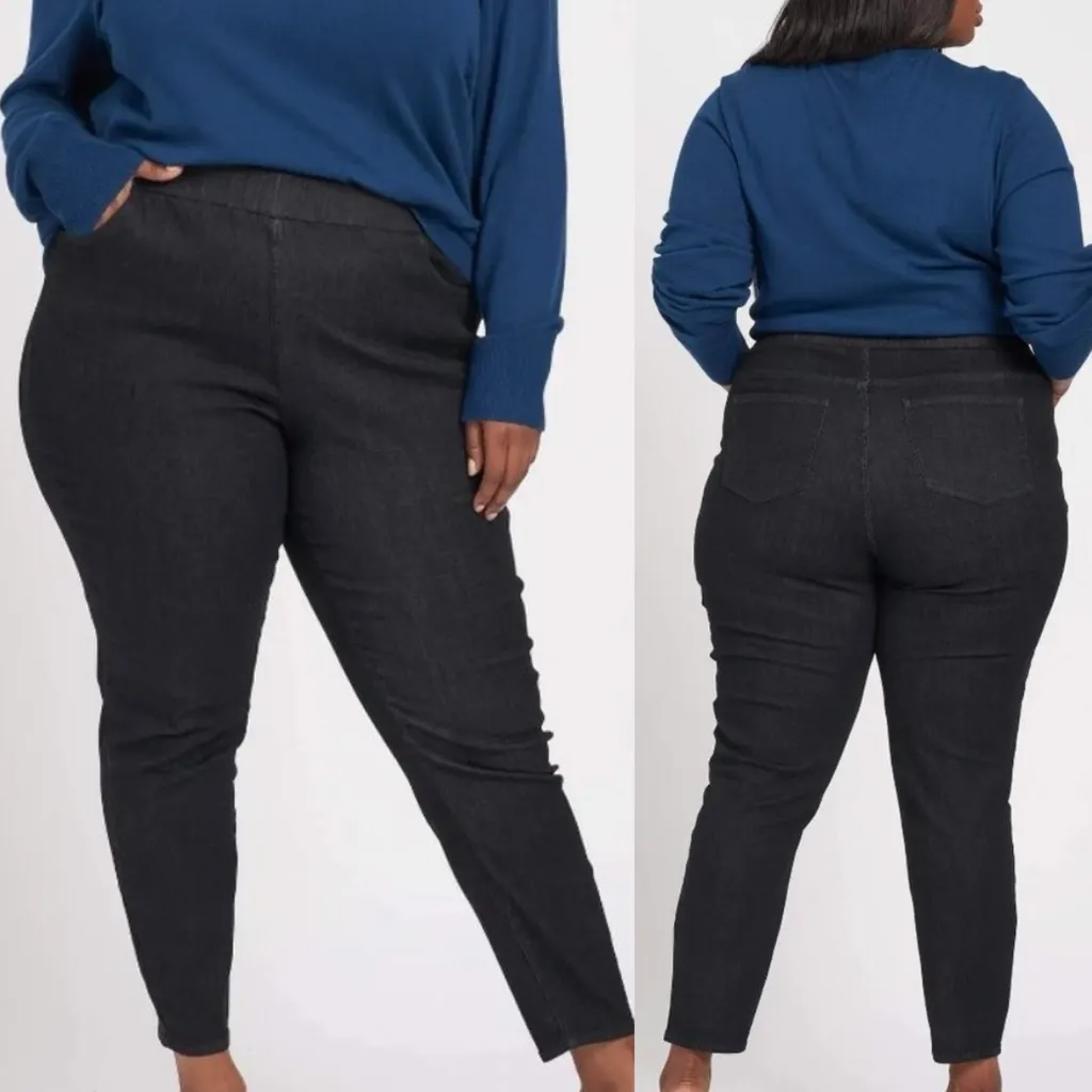 Universal Standard Comfort Denim Don’t Call Them Jeggings Pants Washed Black - Image 3