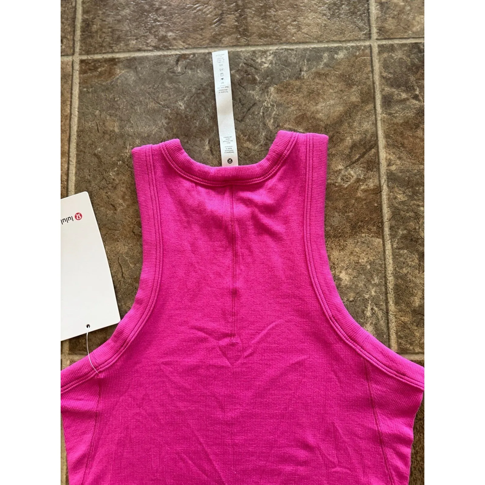 Lululemon Hold Tight Cropped Tank Top Sonic Pink Size 2 - Image 8