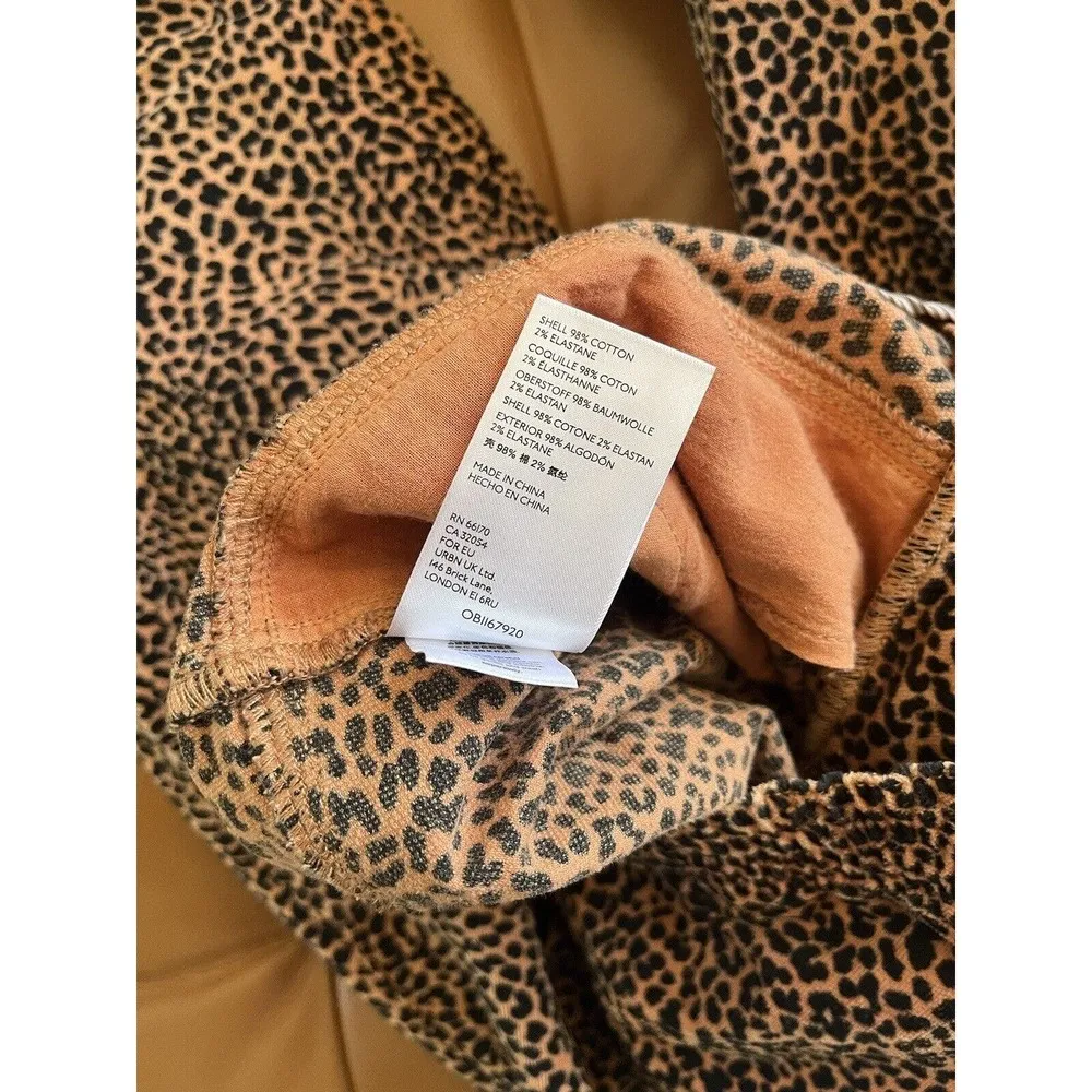 Anthropologie Kalea Cheetah Animal Print High Rise Trouser Pants Size Small - Image 8