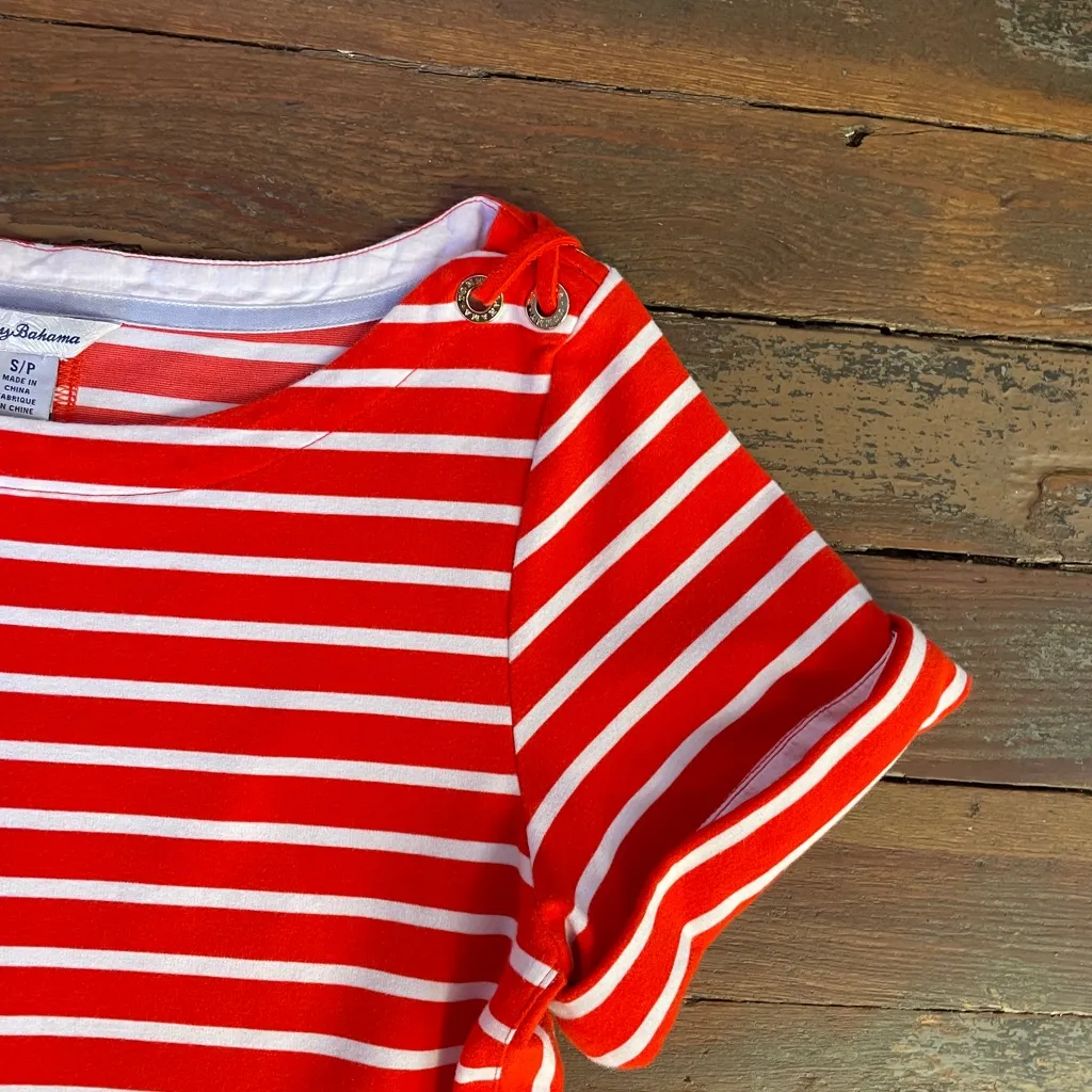 Tommy Bahama Striped Jovanna Cotton Blend Orange Stripe Knit Dress - Sz S 💚🎀 - Image 12