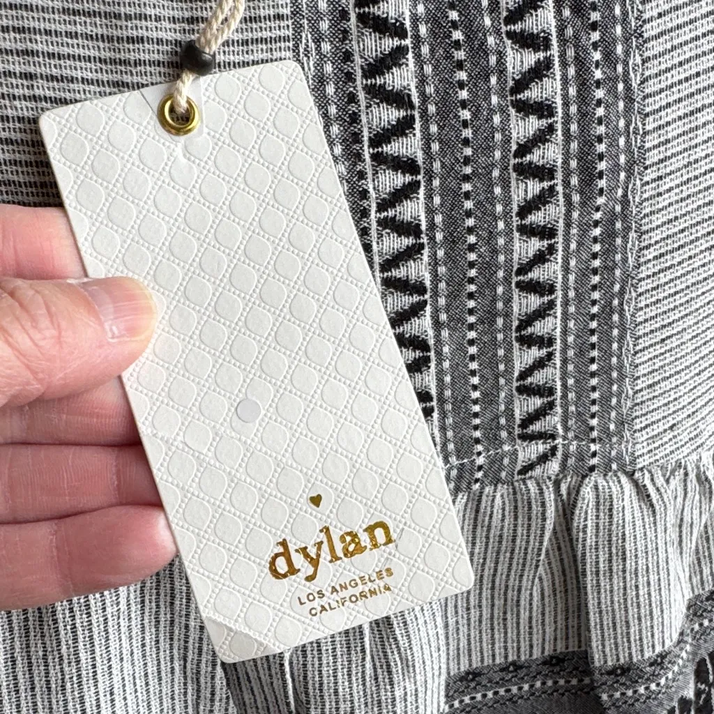 Dylan  Gray and Black Patterned Dress - Image 10