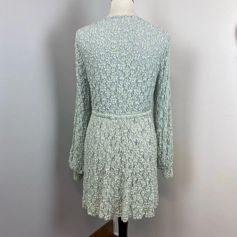 We are HAH Blue Make it a Double Reversible Lace Robe Medium Hot As Hell - Image 14