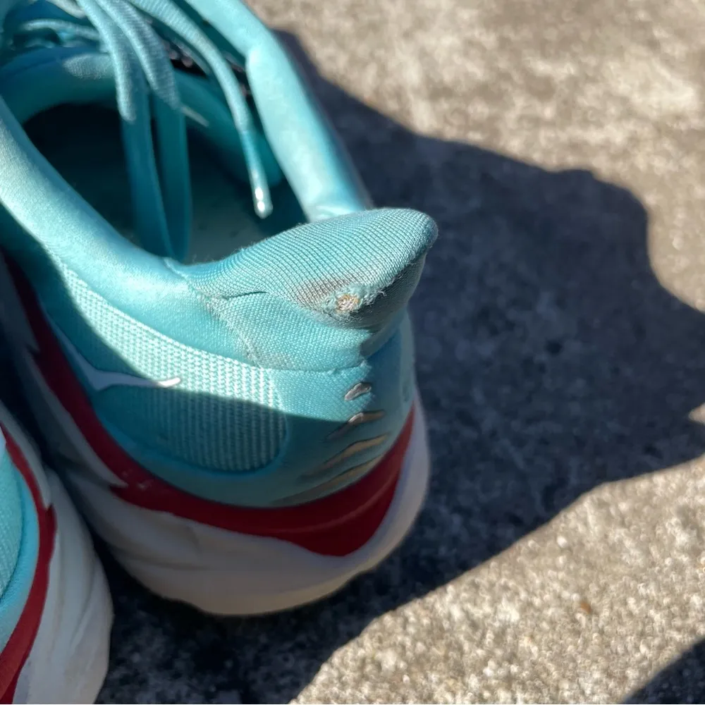 HOKA ONE ONE Womens Clifton 8 Mesh Aquarelle Eggshell Blue Running Shoes Size 7.5 - Image 8