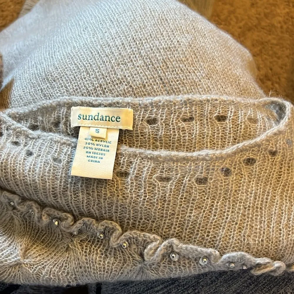 Sundance Gossamer Beauty Pullover small Gray - Image 11