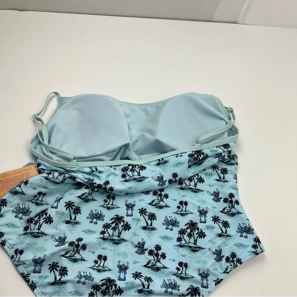 Disney Stitch One Piece Swimsuit UPF 50 Womens Size XL Blue Summer NEW‎ *FLAW - Image 8